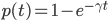 p(t) = 1 - e^{-\gamma t}